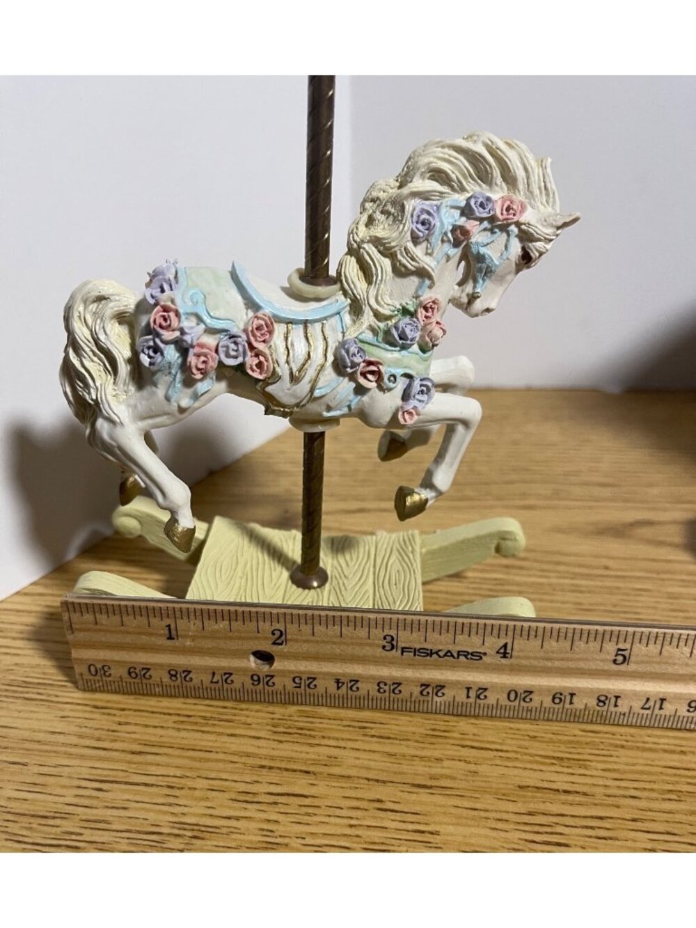 Carousel Horse Figurine Collectible Vintage 90s Polyresin - Picture 8 of 9